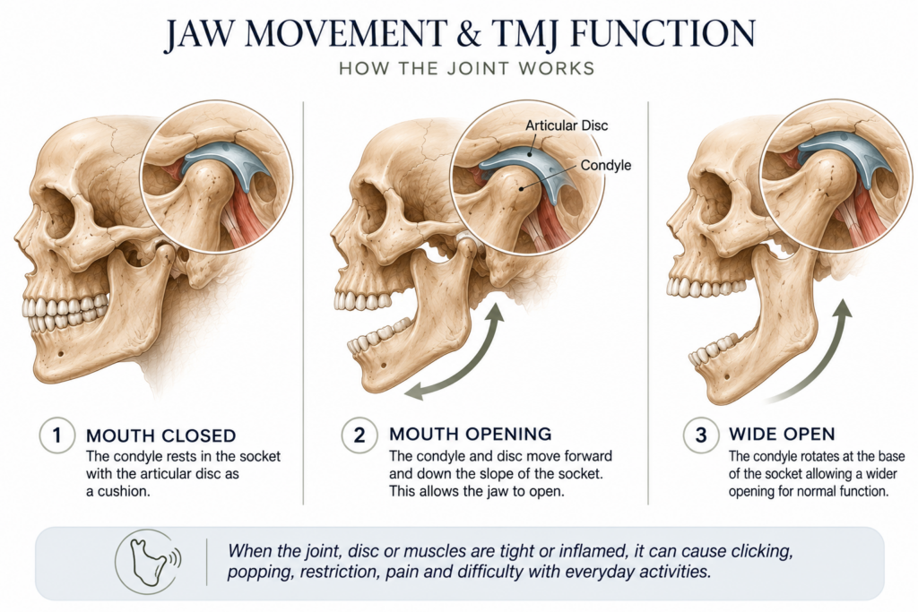 Client receiving a first TMJ massage evaluation session at Charleston TMJ Massage Therapy